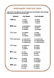 English worksheet: irregular verbs part 5