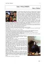 English Worksheet: Harry Potter - Halloween (Dutch version) English version also available! 