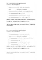 English worksheet: Modals of Obligation Culture Check