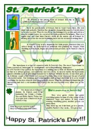 English Worksheet: Saint Patricks day