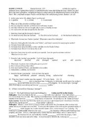 English worksheet: Barry Lyndon Film Listening and Comprehension Worksheet