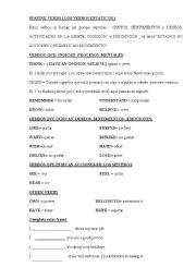 English worksheet: stative verbs