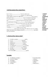 English worksheet: 2 PAGES !!! TEST !!! word formation/ verbs connected with jobs/ conditionals/ cloze test...