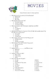 English Worksheet: Movies