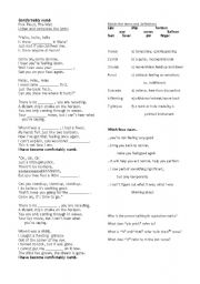 English worksheet: Comfortably numb song activity