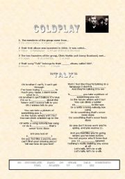 English Worksheet: Coldplay - Talk