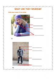 WHAT ARE THEY WEARING? - worksheet