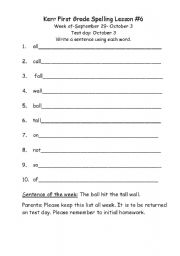 English Worksheet: Spelling #6