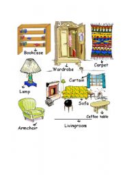 English Worksheet: furnitures