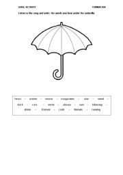 English worksheet: Under my umbrella