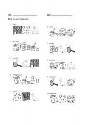 English worksheet: nouns