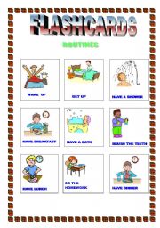 English Worksheet: Routines