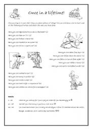 English Worksheet: Have you ever...? - Test