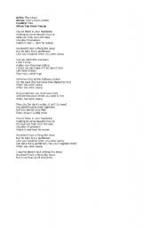 English Worksheet: the killers - when you were young