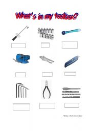 Whats in my toolbox 2 (worksheet)