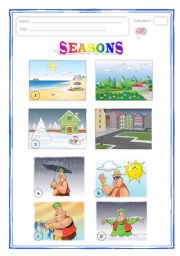English Worksheet: Seasons1