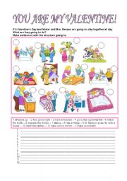 English Worksheet: YOU ARE MY VALENTINE!