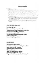 English Worksheet: Grammar auction