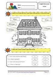 English Worksheet: House