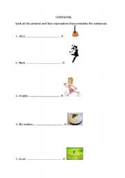 English Worksheet: homework