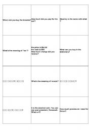 English Worksheet: shopping