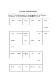 English Worksheet: Prepositions of Time Game