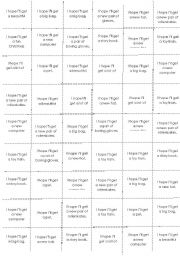 English worksheet: Bingo