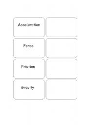 English Worksheet: Force Vocabulary Worksheet