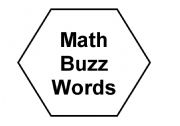 English worksheet: Math Buzz Words