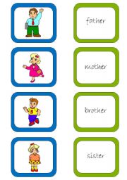 English Worksheet: Memory card game (1/2)