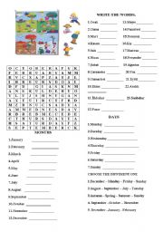 English Worksheet: MONTHS