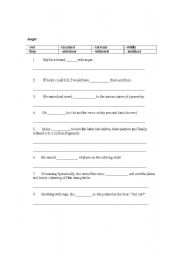 English Worksheet: Creative Writing Phrases 1(To describe emotions)