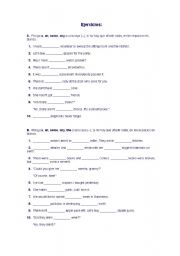 English Worksheet: some/any