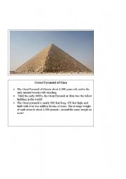 English Worksheet: 1. Information Flash Cards about different places in the world.