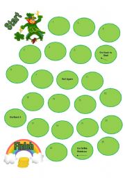 English Worksheet: St. Patricks Day Gameboard 1 Page