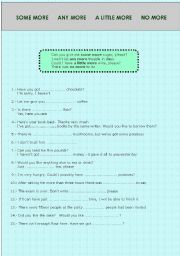 English worksheet: determiners