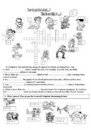 English Worksheet: expressing feeling and emotion