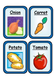 FRUITS & VEGETABLES  - Flashcards - Part 1