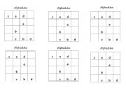 English Worksheet: ALPHADUKO - EASY SADUKO USING LETTERS