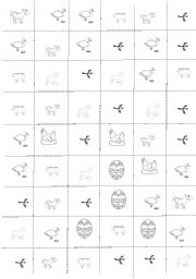 English Worksheet: farm animals bingo