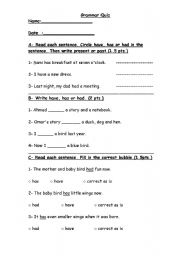 English Worksheet: Grammar