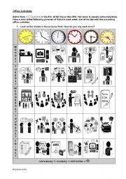 English Worksheet: Office Activities