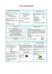 English Worksheet: Job-Advert Board - Part I