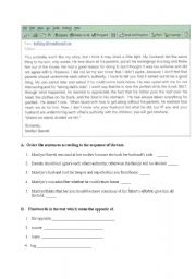 English Worksheet: English test- internet, e-mails, family problems