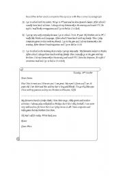 English worksheet: letter