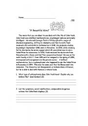 English Worksheet: A Beautiful Mind Movie