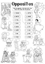 English Worksheet: Opposites - adjectives