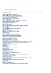 English worksheet: High Frequency GRE and SAT Vocabulary