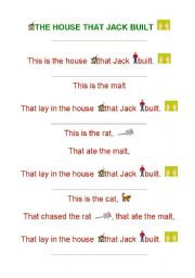 English worksheet: This is the HOUSE that JACK BUILT