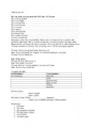 English worksheet: easy activities